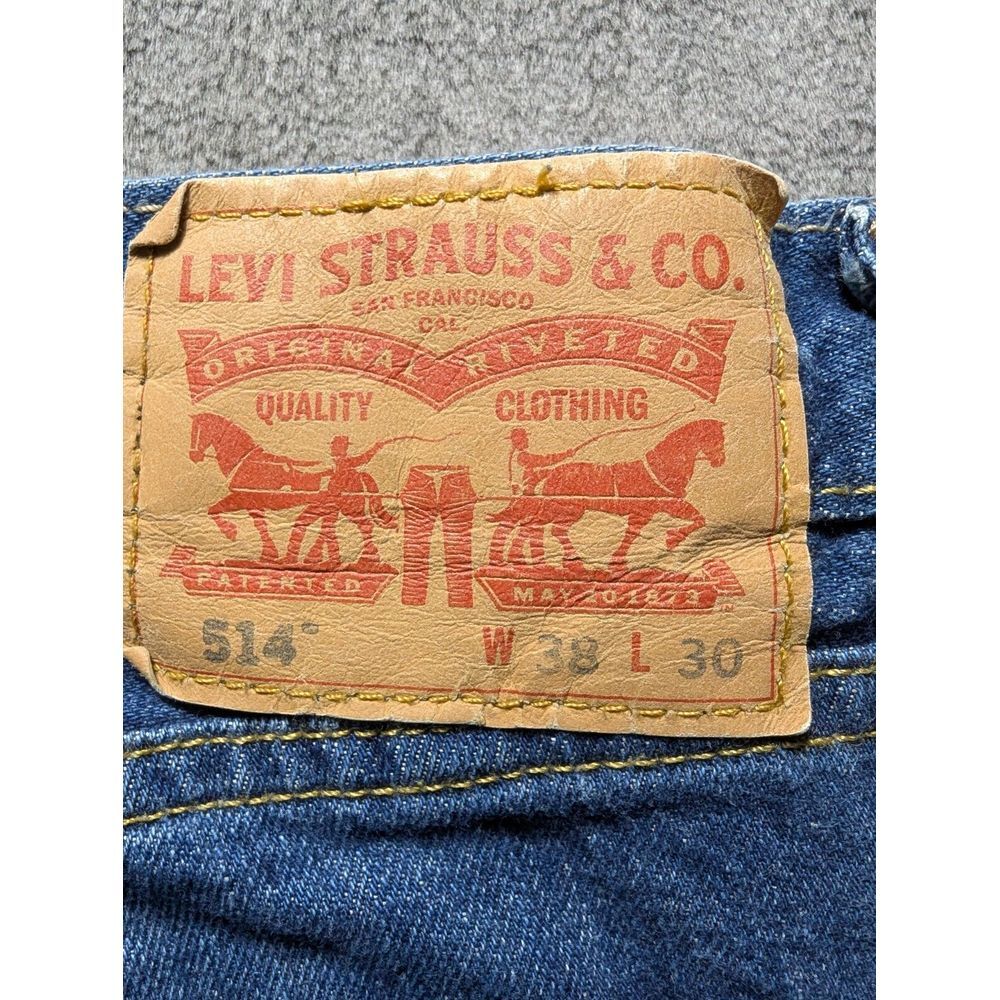 Levi's 514 Straight Leg Jeans Men's Size 38x30 Medium Wash - Picture 12 of 14